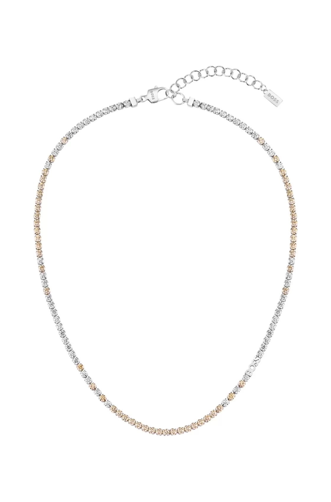 HUGO BOSS Adjustable Necklace With Clear And Champagne-colored Crystals Assorted-Pre-Pack Clearance