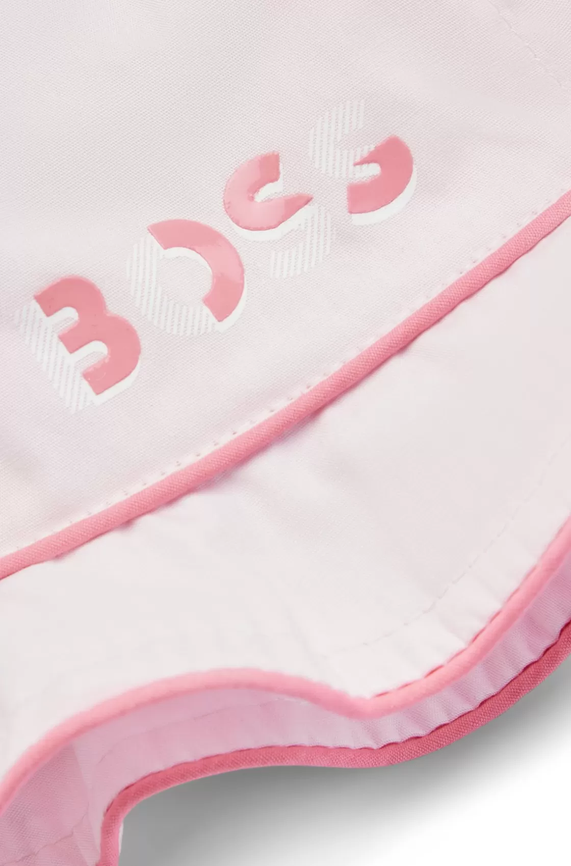 HUGO BOSS Baby Hat In Cotton With Cords And Logo Print light pink Flash Sale