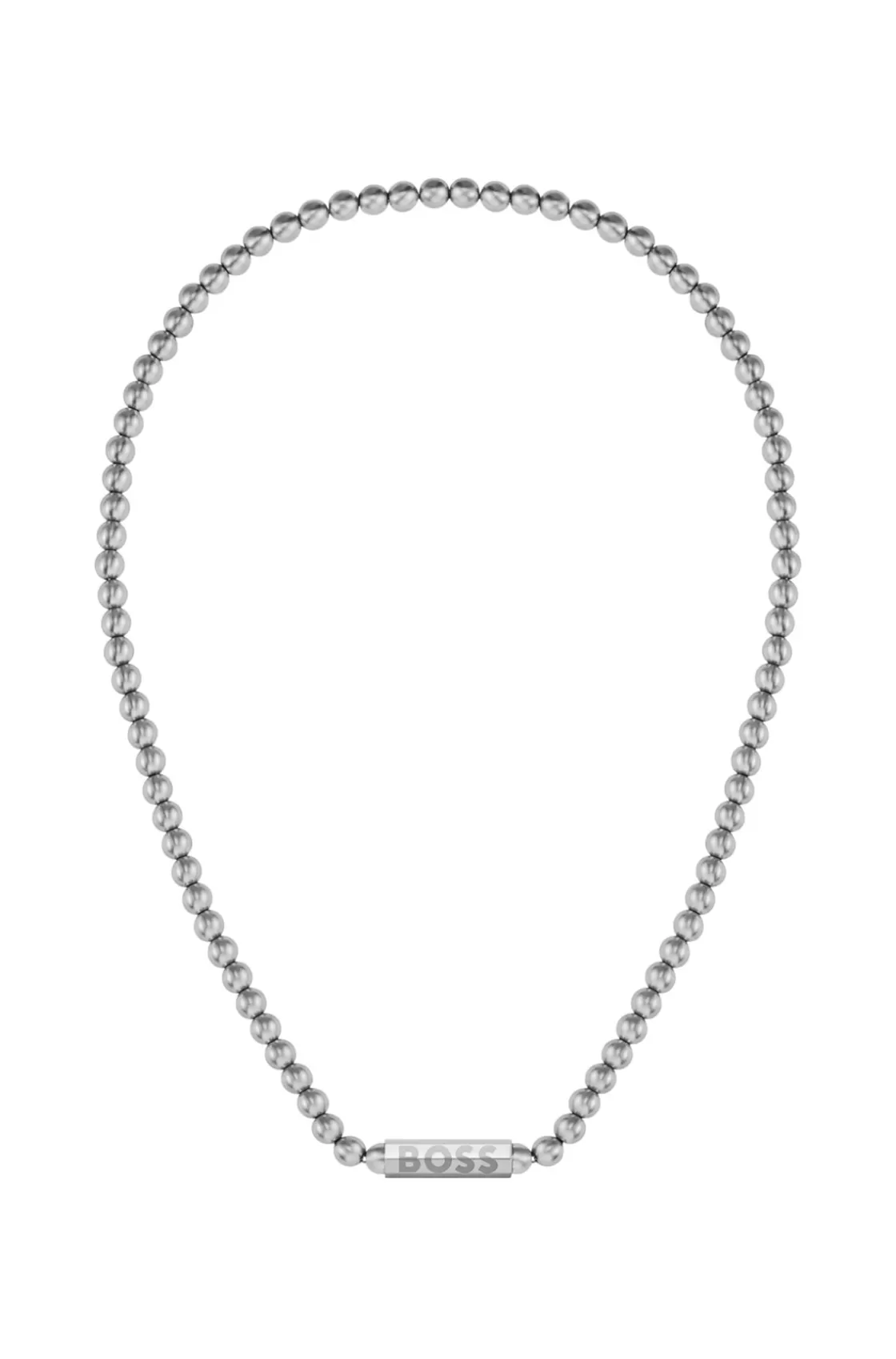 HUGO BOSS Beaded Necklace In Brushed Stainless Steel With Octagonal Closure Assorted-Pre-Pack Outlet