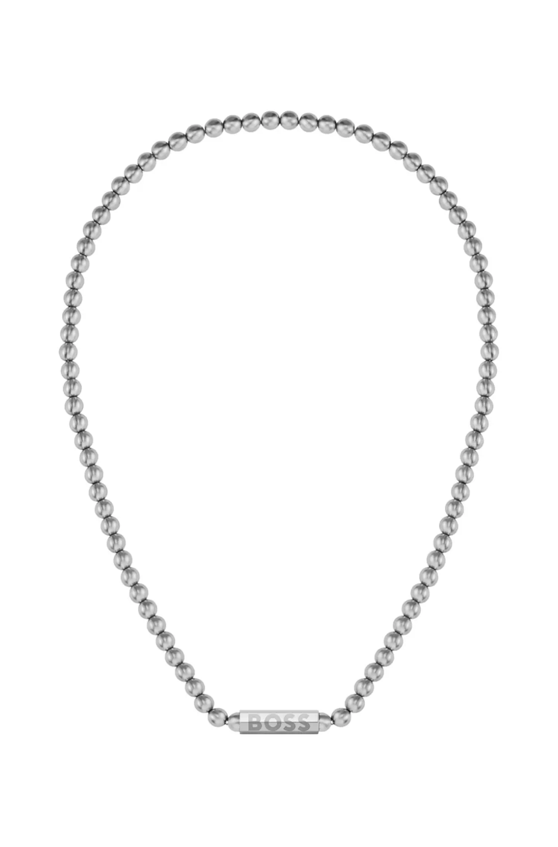 HUGO BOSS Beaded Necklace In Brushed Stainless Steel With Octagonal Closure Assorted-Pre-Pack Outlet