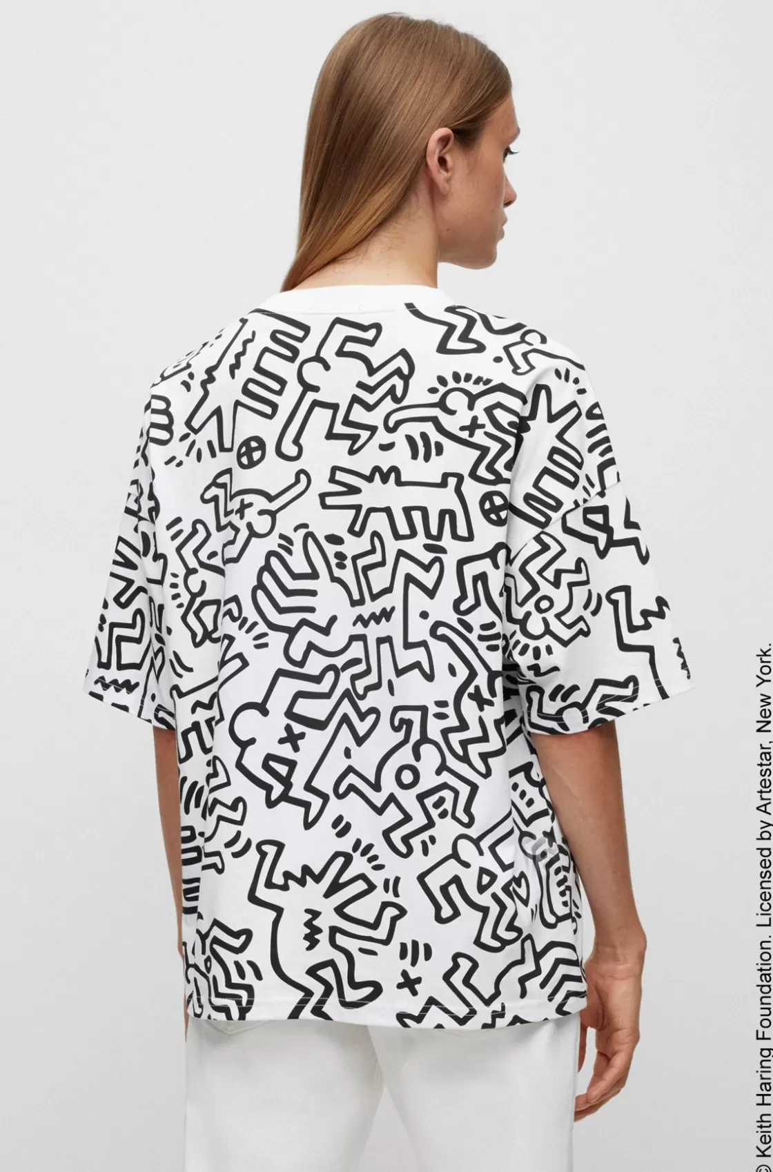HUGO BOSS BOSS X Keith Haring Gender-neutral Graphic T-shirt In Cotton Jersey White Store