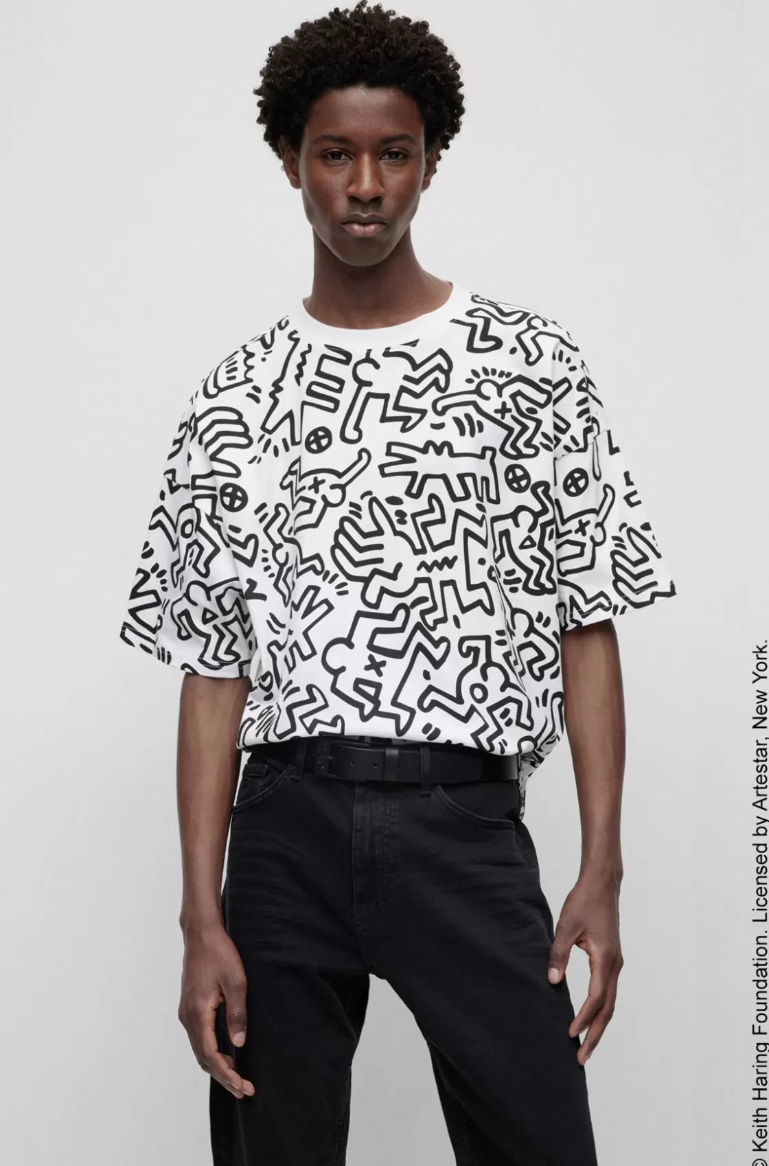 HUGO BOSS BOSS X Keith Haring Gender-neutral Graphic T-shirt In Cotton Jersey White Store