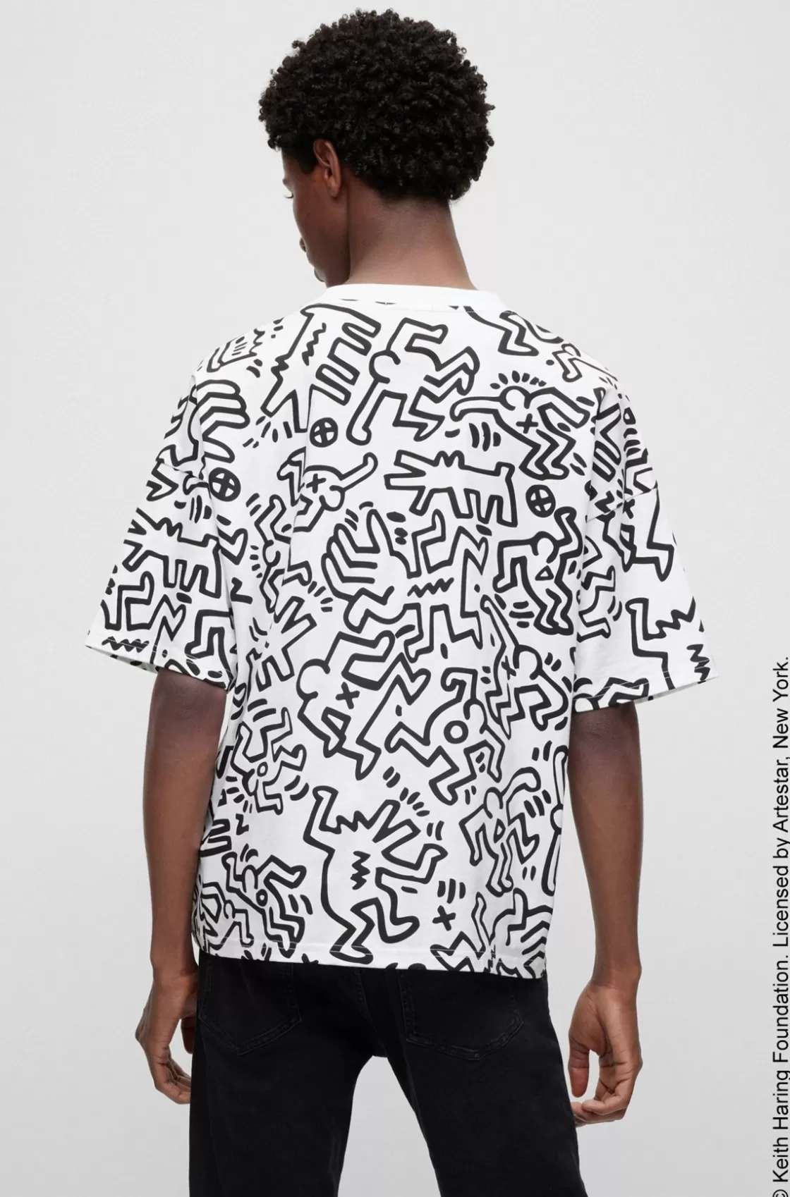 HUGO BOSS BOSS X Keith Haring Gender-neutral Graphic T-shirt In Cotton Jersey White Store
