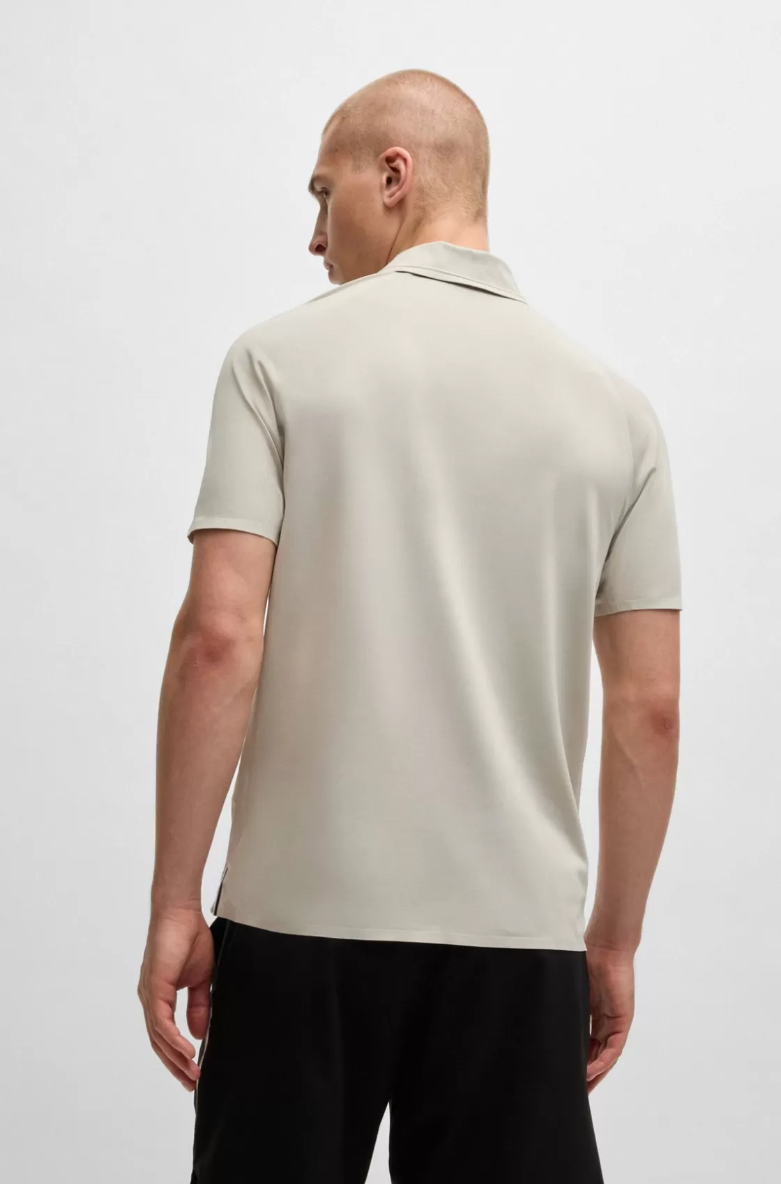 HUGO BOSS BOSS X Matteo Berrettini Slim-fit Polo Shirt With UV Protection Light Beige Shop