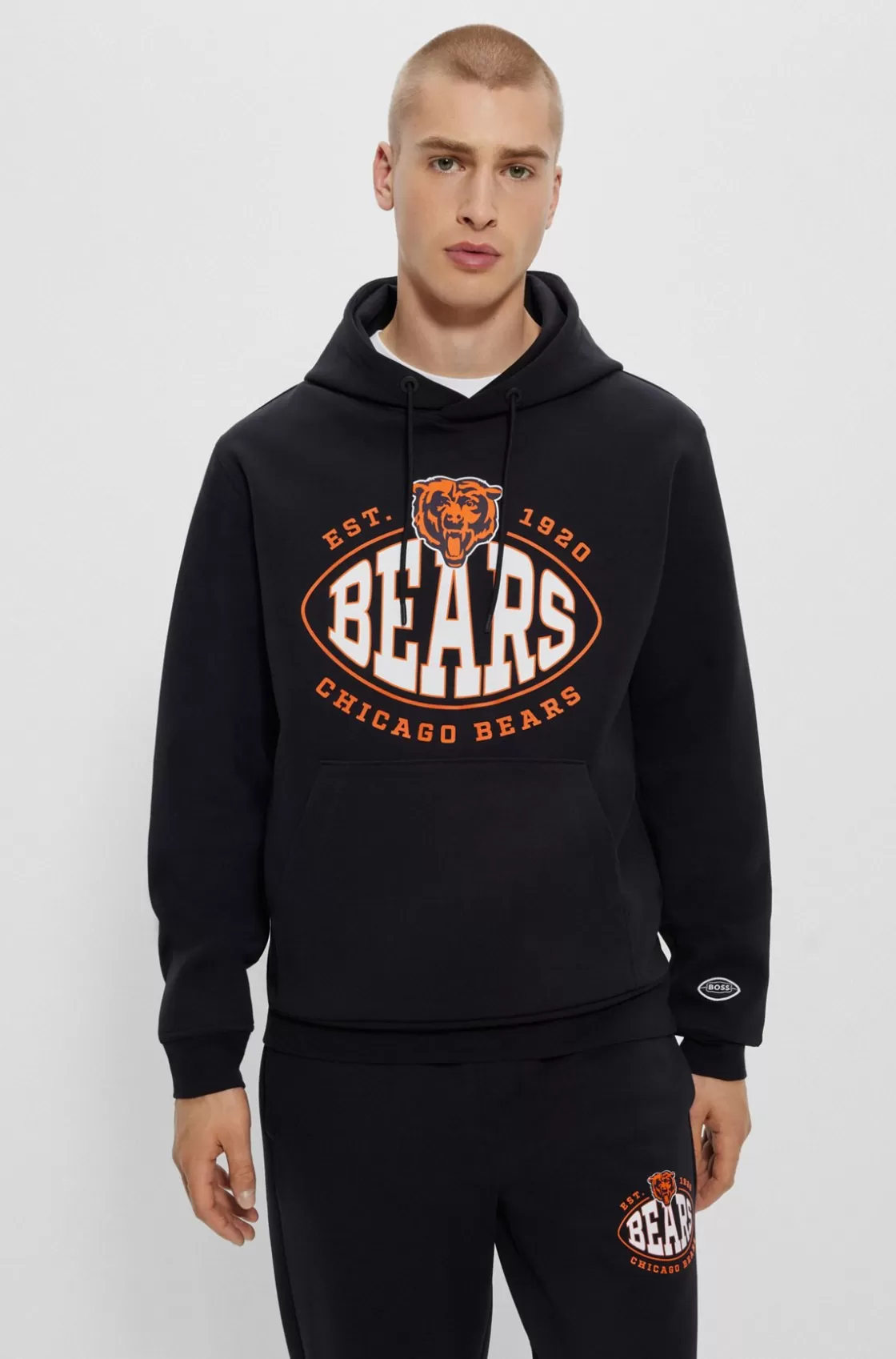 HUGO BOSS BOSS X NFL Cotton-blend Hoodie With Collaborative Branding Bears Best