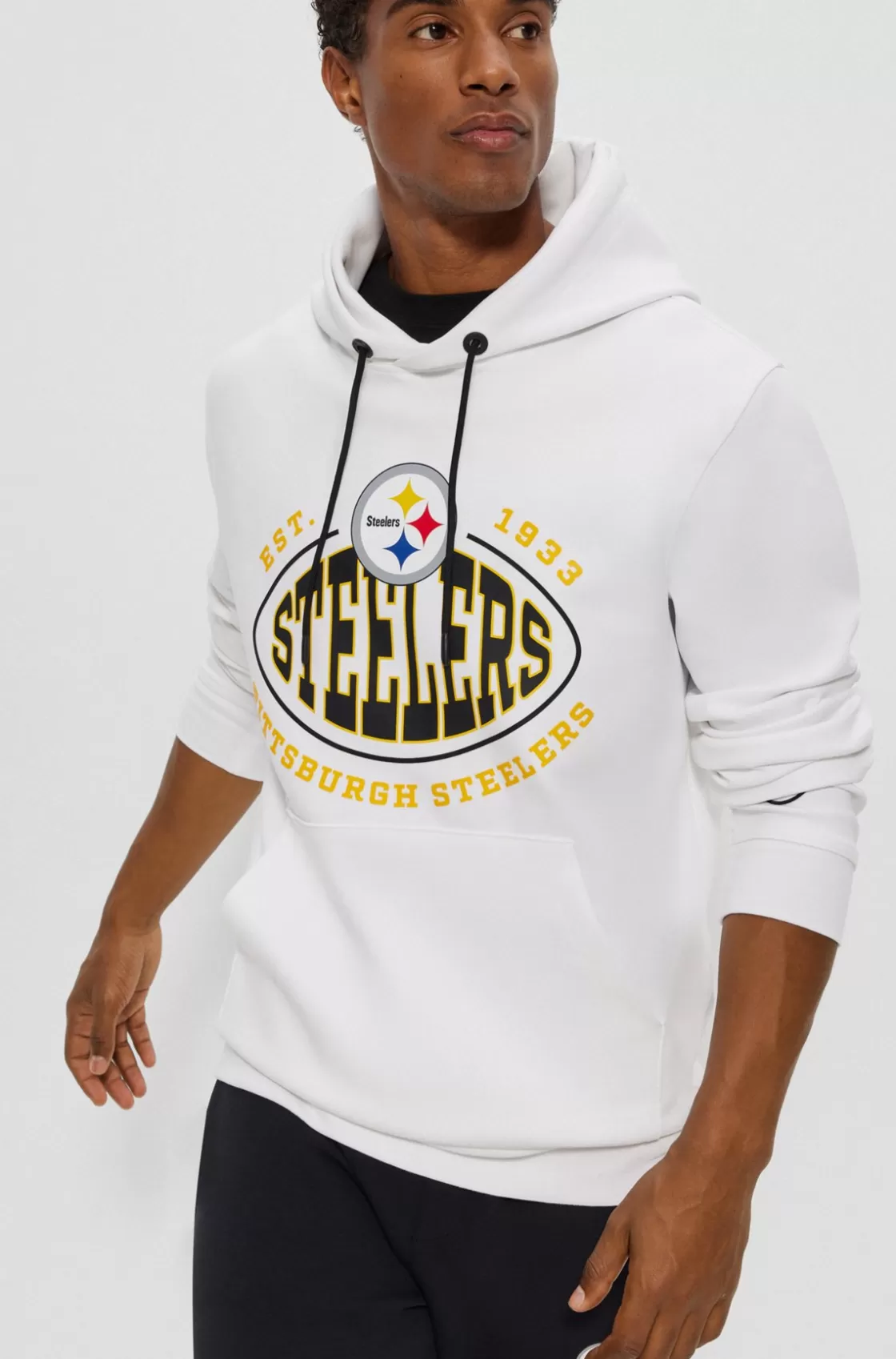 HUGO BOSS BOSS X NFL Cotton-blend Hoodie With Collaborative Branding Steelers Best