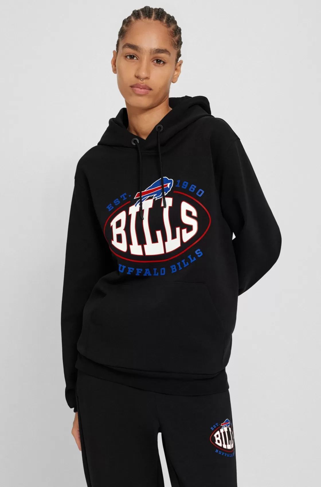 HUGO BOSS BOSS X NFL Cotton-blend Hoodie With Collaborative Branding Bills Online