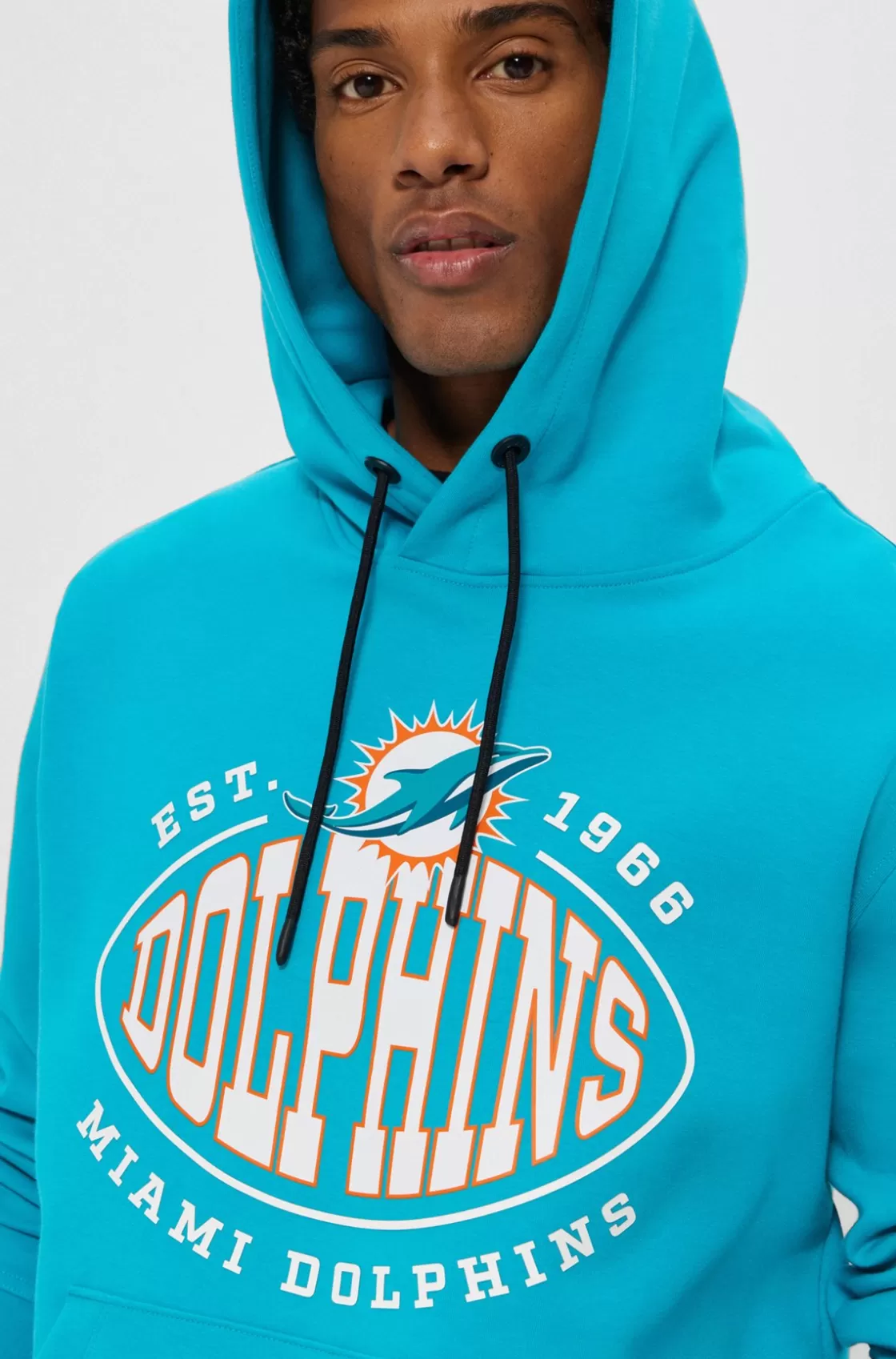 HUGO BOSS BOSS X NFL Cotton-blend Hoodie With Collaborative Branding Dolphins Hot