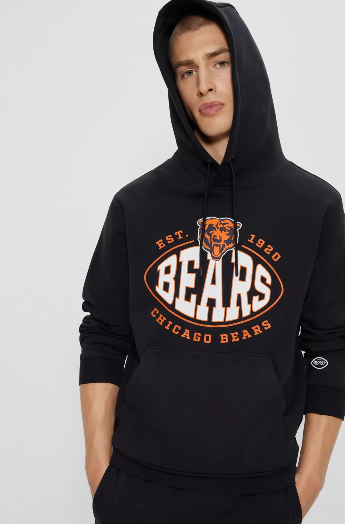 HUGO BOSS BOSS X NFL Cotton-blend Hoodie With Collaborative Branding Bears Best