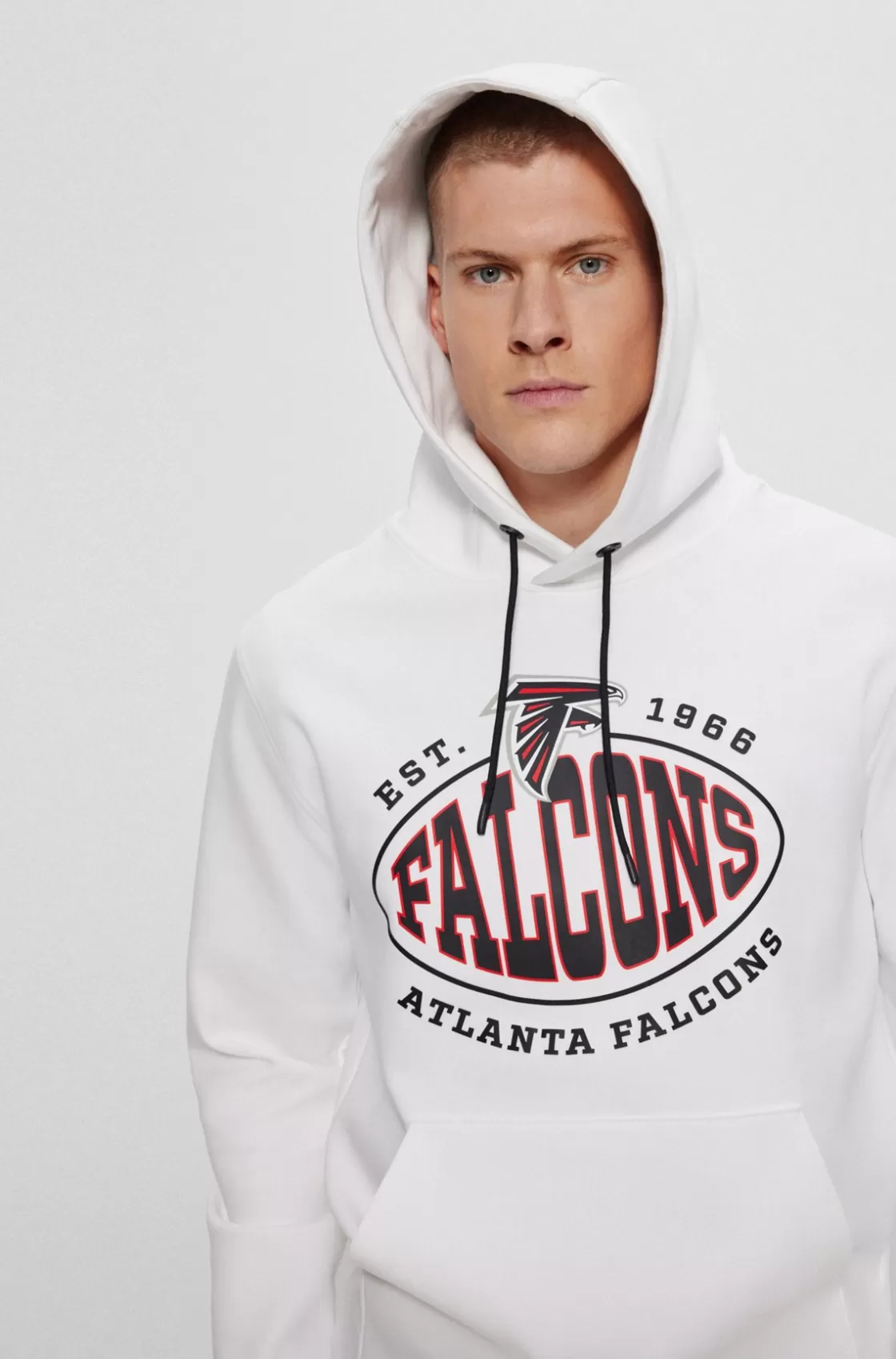 HUGO BOSS BOSS X NFL Cotton-blend Hoodie With Collaborative Branding Falcons Store