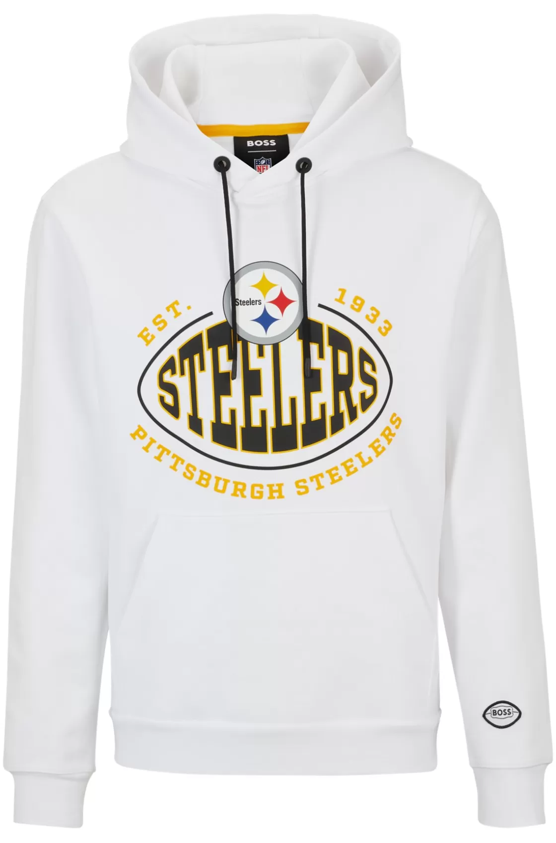 HUGO BOSS BOSS X NFL Cotton-blend Hoodie With Collaborative Branding Steelers Best