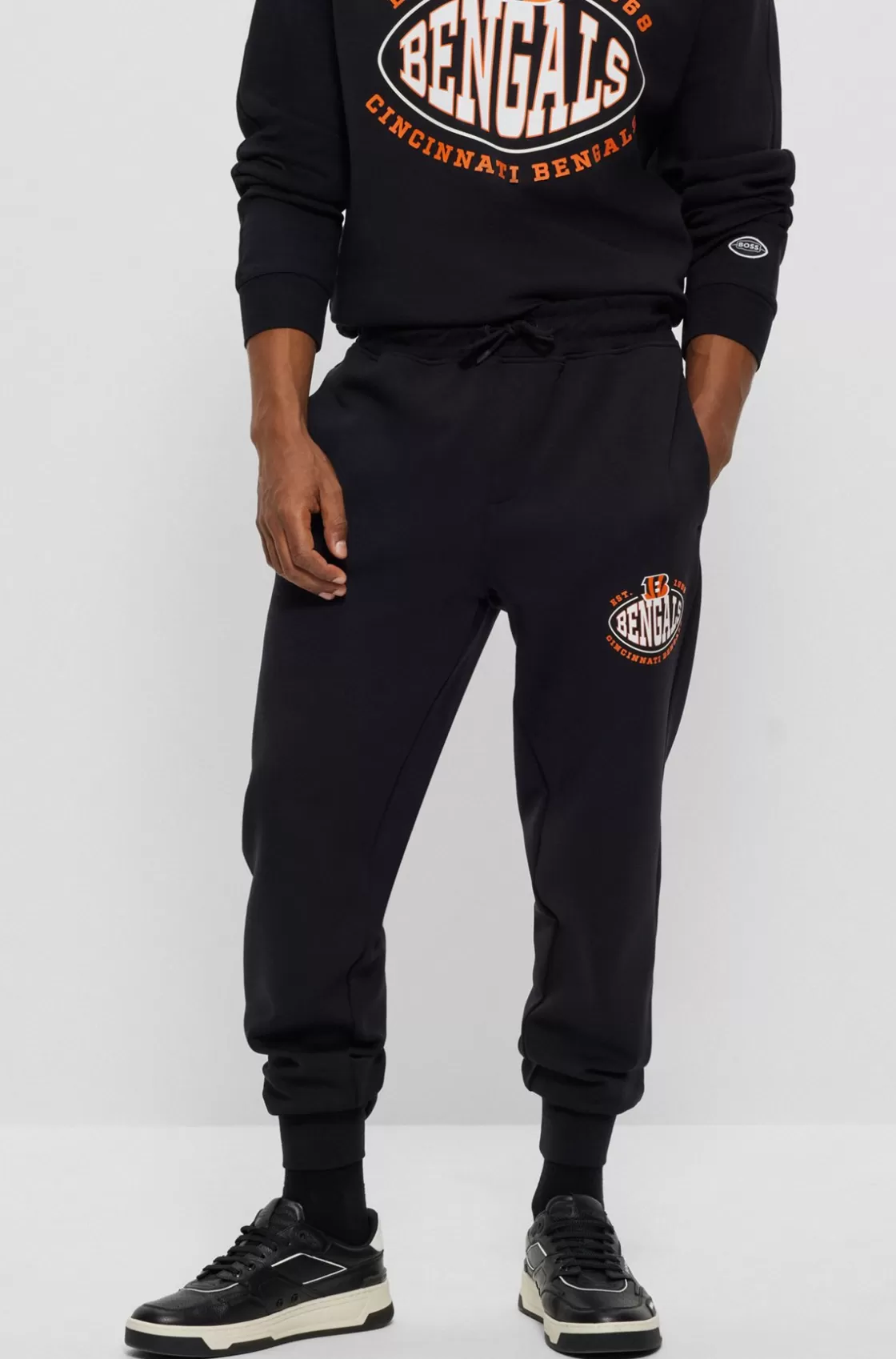 HUGO BOSS BOSS X NFL Cotton-blend Tracksuit Bottoms With Collaborative Branding Bengals New