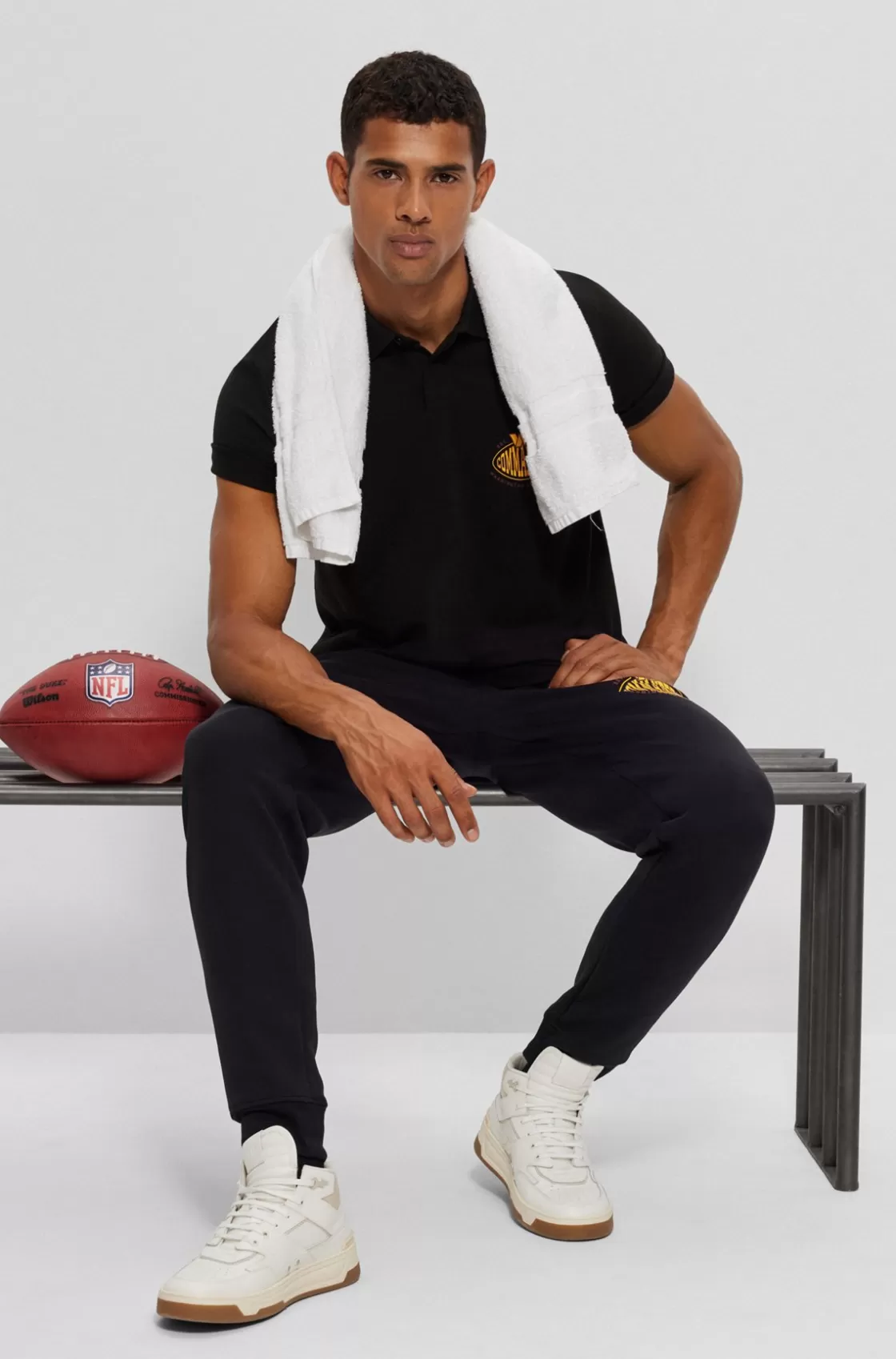 HUGO BOSS BOSS X NFL Cotton-piqué Polo Shirt With Collaborative Branding Commanders Sale