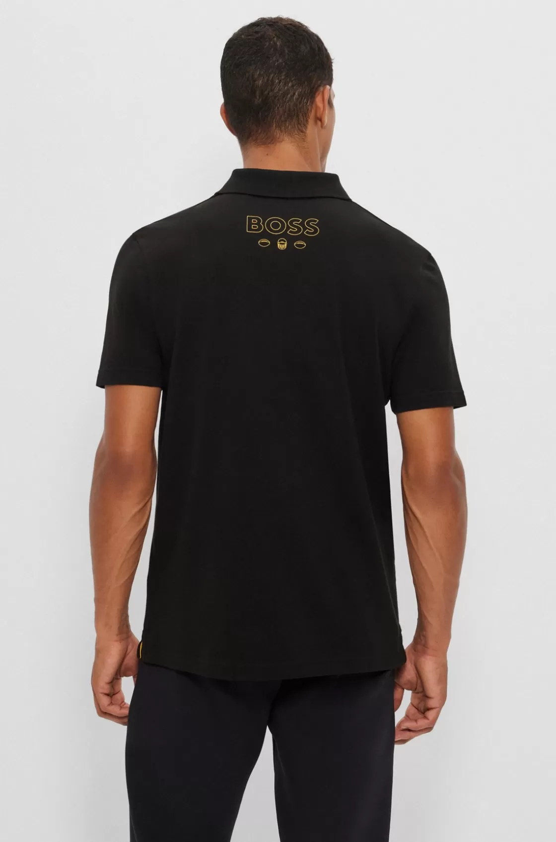HUGO BOSS BOSS X NFL Cotton-piqué Polo Shirt With Collaborative Branding Commanders Sale