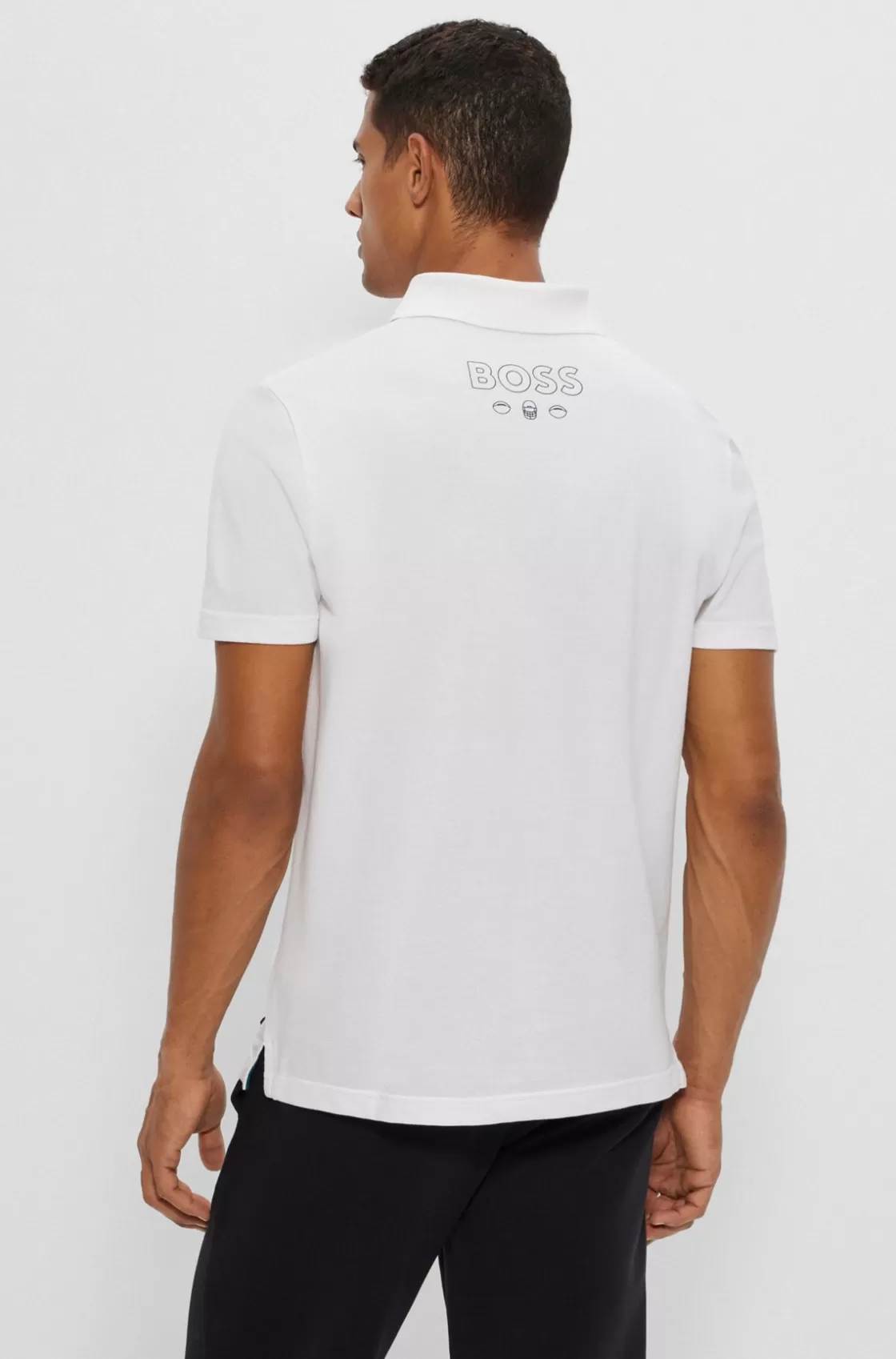HUGO BOSS BOSS X NFL Cotton-piqué Polo Shirt With Collaborative Branding Eagles Outlet