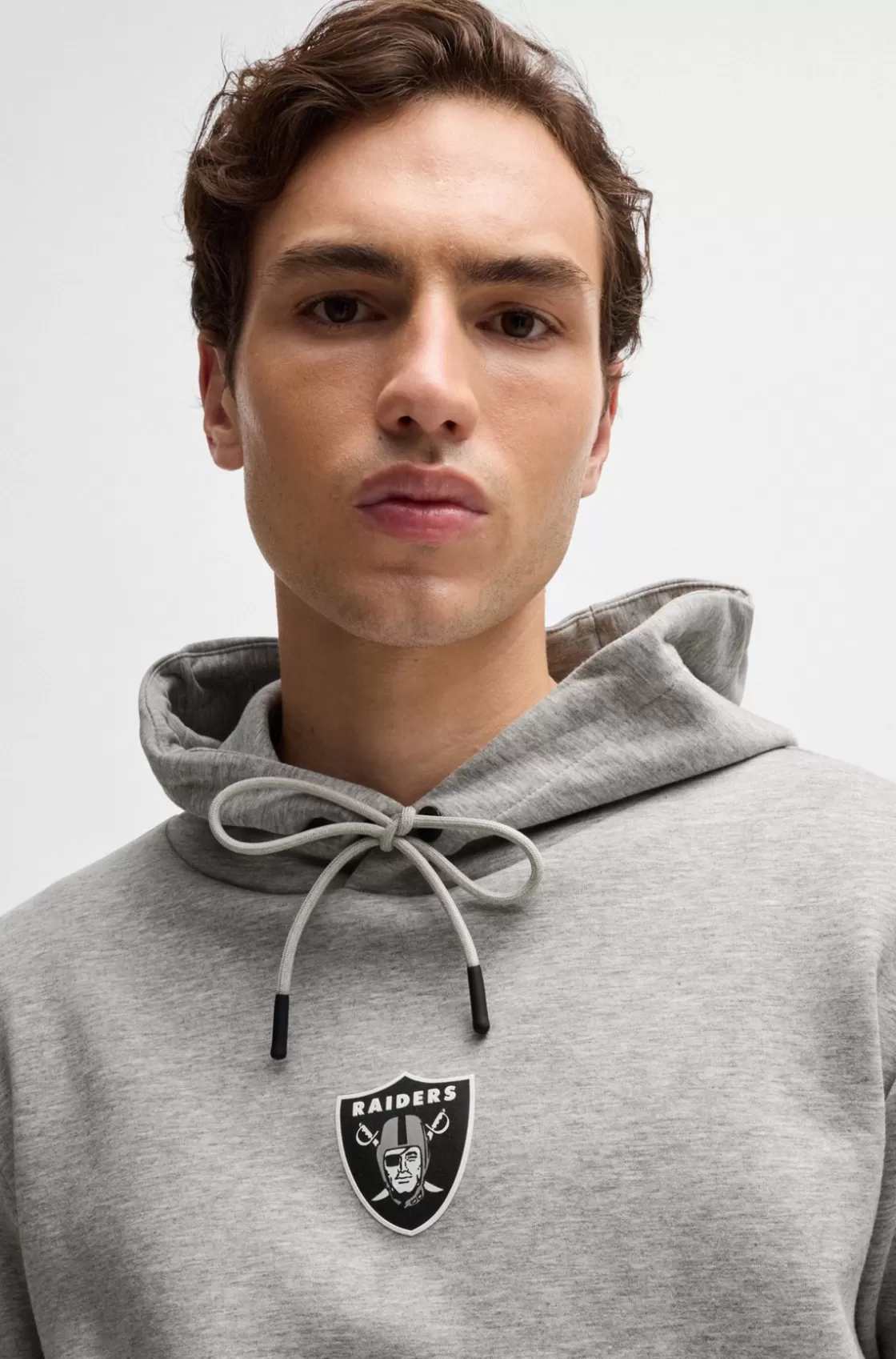 HUGO BOSS BOSS X NFL Interlock Hoodie With Special Branding Raiders Sale