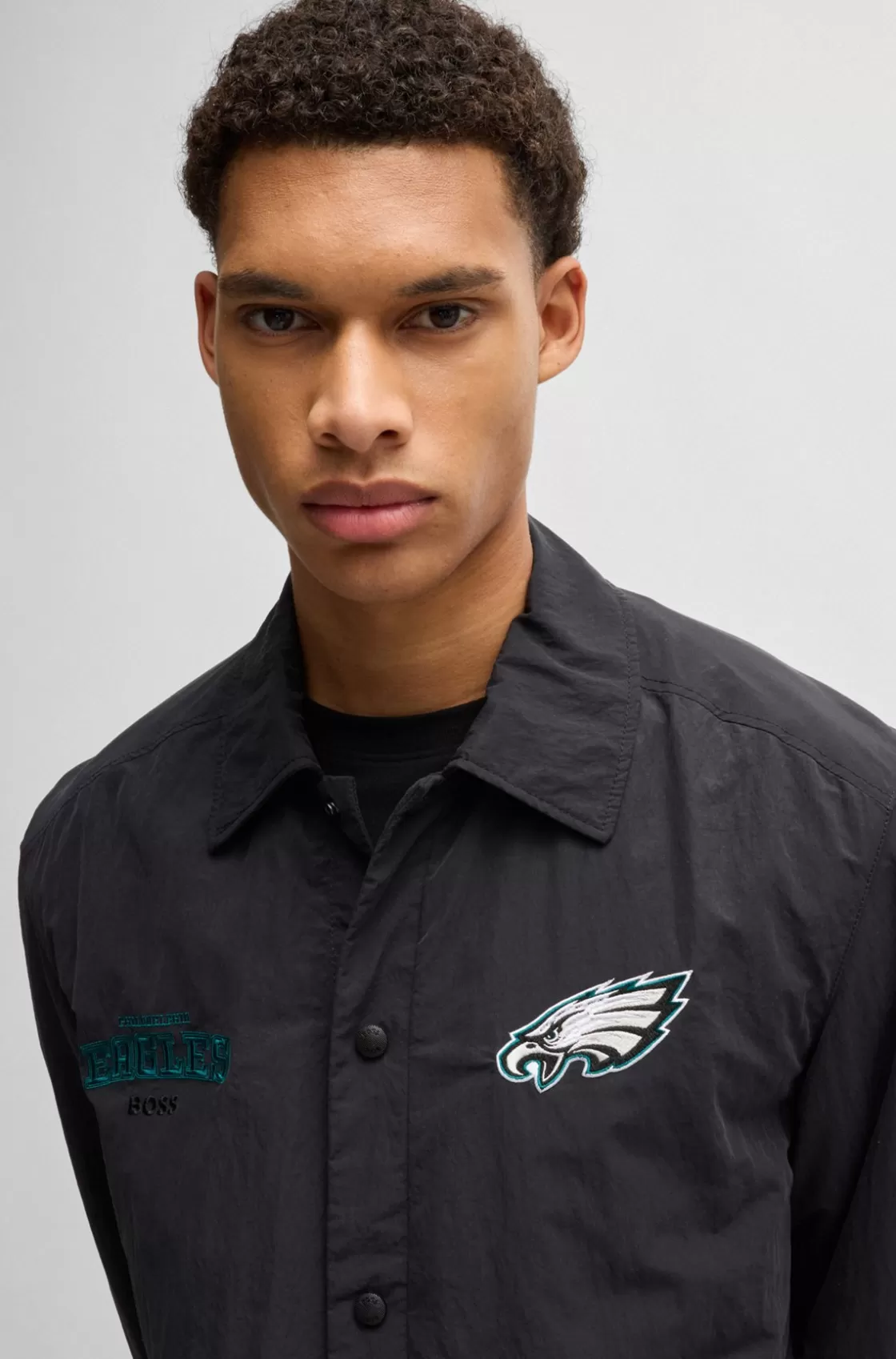 HUGO BOSS BOSS X NFL Water-repellent Jacket With Embroidered Branding Eagles Sale