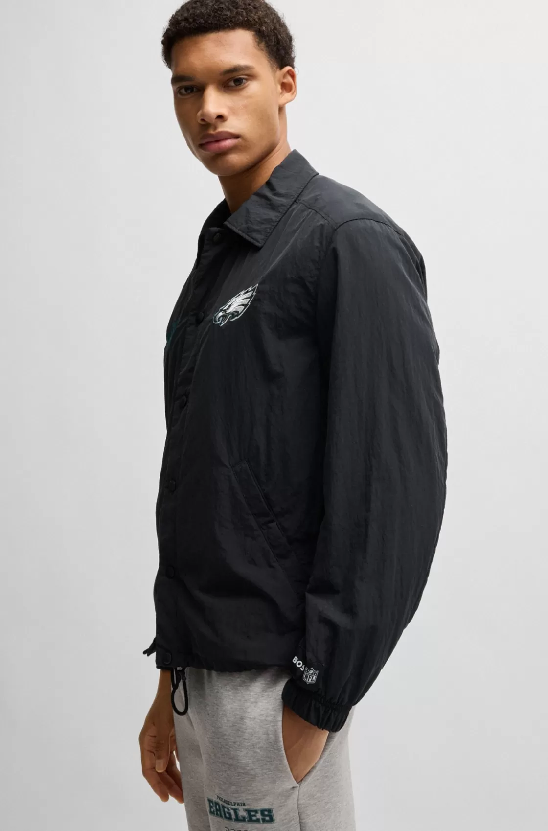 HUGO BOSS BOSS X NFL Water-repellent Jacket With Embroidered Branding Eagles Sale
