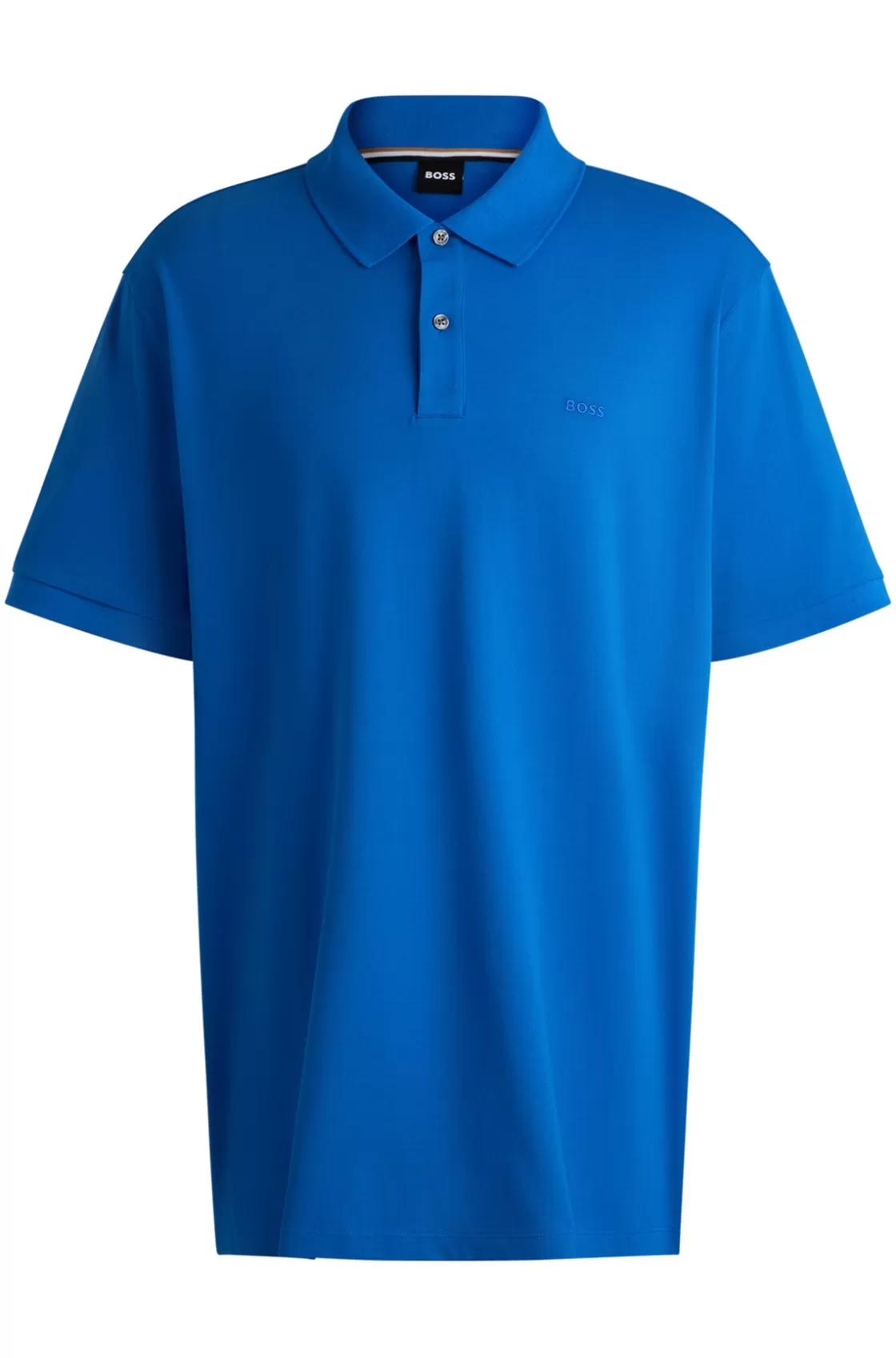 HUGO BOSS Cotton-piqué Polo Shirt With Logo Detail Blue Flash Sale