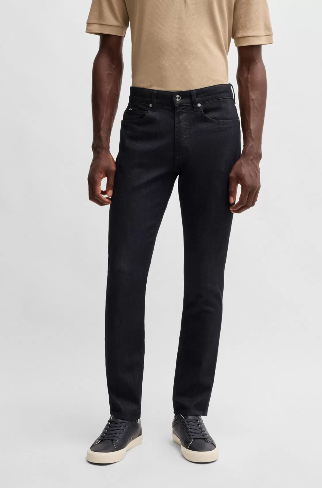 HUGO BOSS Delaware Slim-fit Jeans In Indigo Stretch Denim Dark Blue Cheap