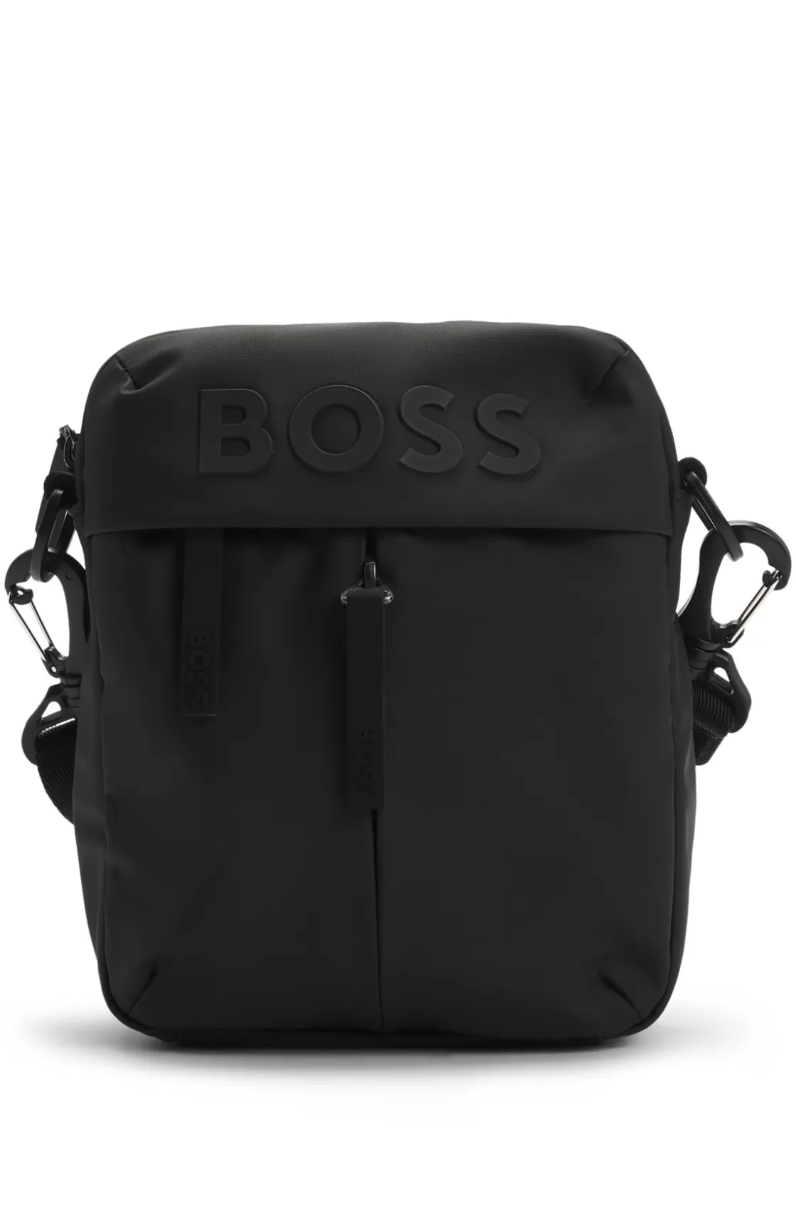 HUGO BOSS Faux-leather Reporter Bag With Tonal Logo Black Store