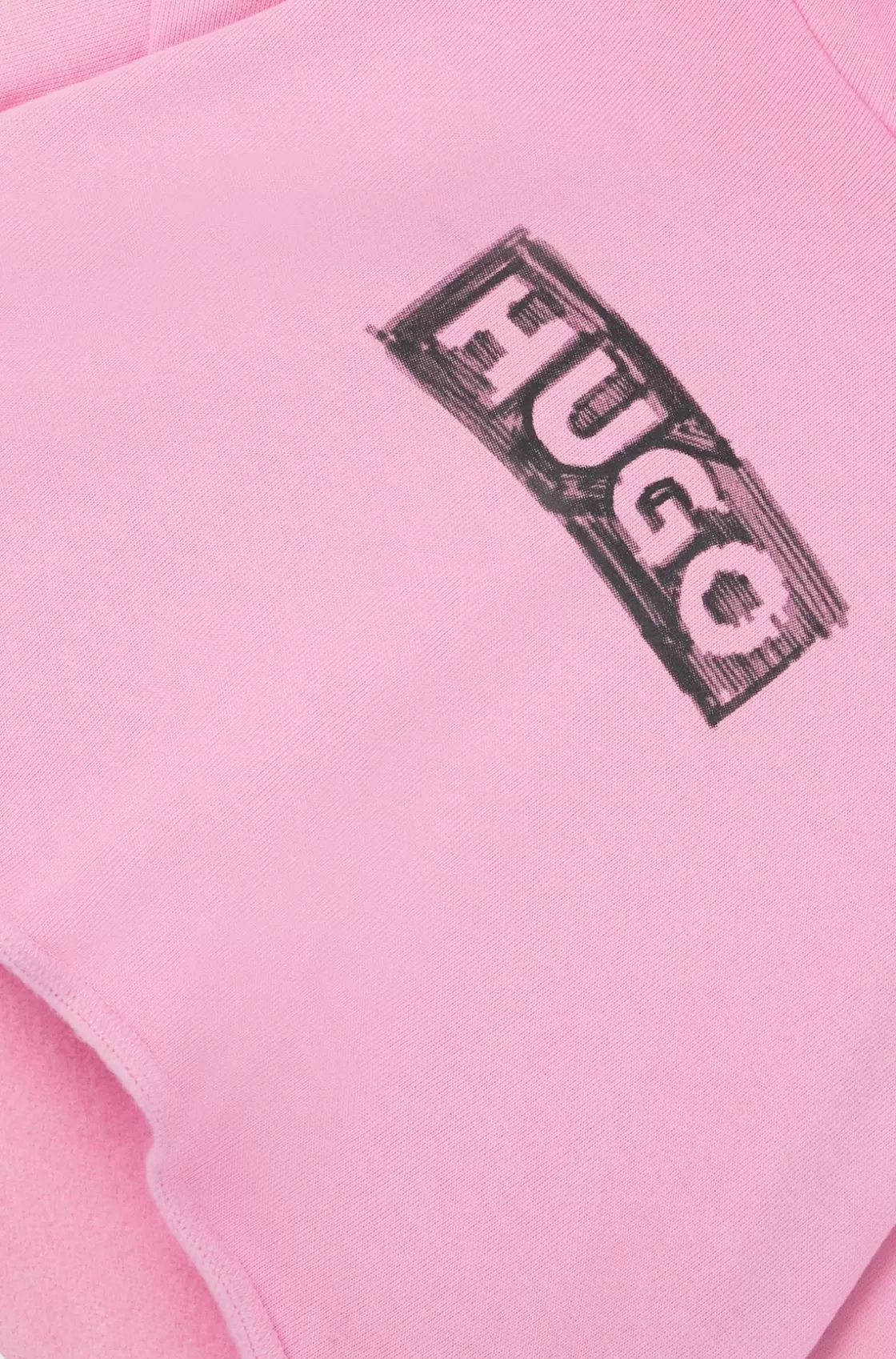 HUGO BOSS Kids' Fleece Hoodie With Logo Artwork Pink Outlet
