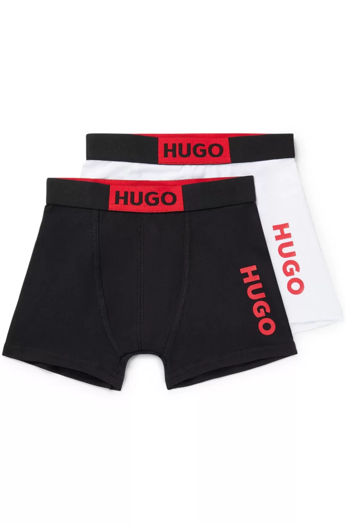 HUGO BOSS Kids' Gift-boxed Two-pack Of Branded Boxer Shorts Black Online