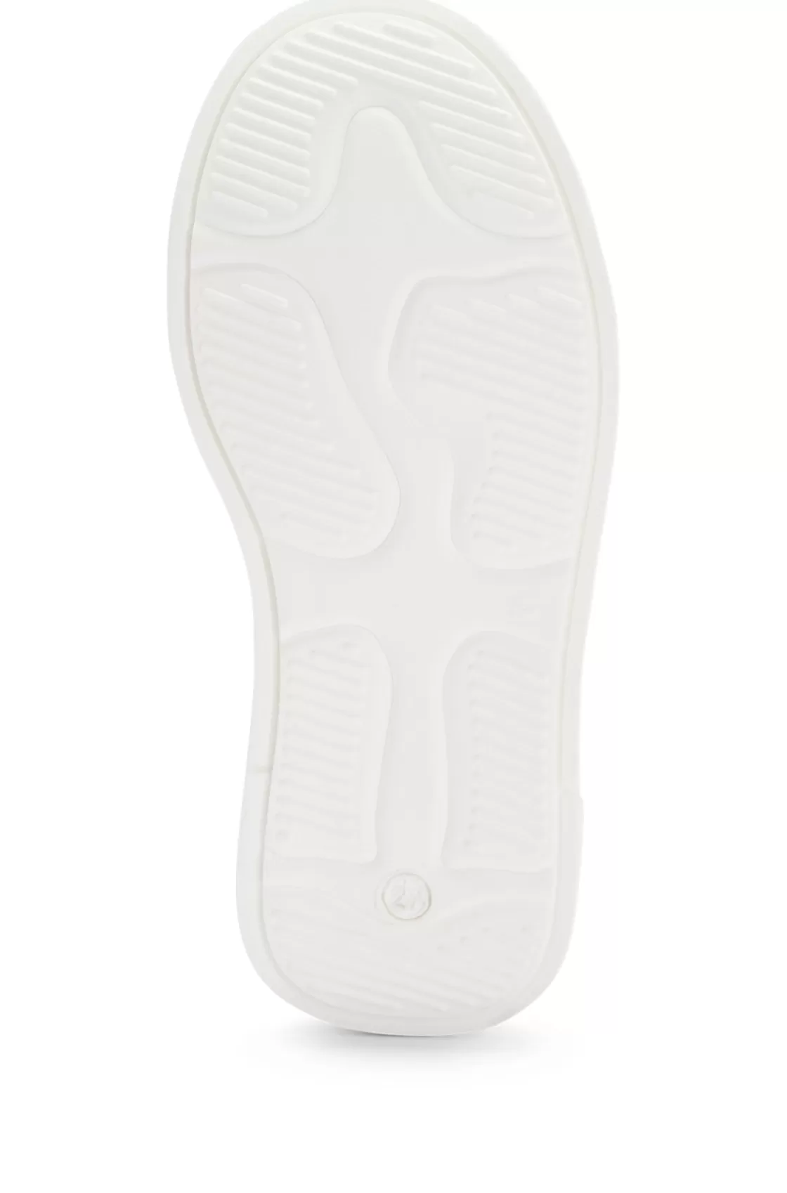 HUGO BOSS Kids' Leather Trainers With Perforated Logo And Contrast Details White Online