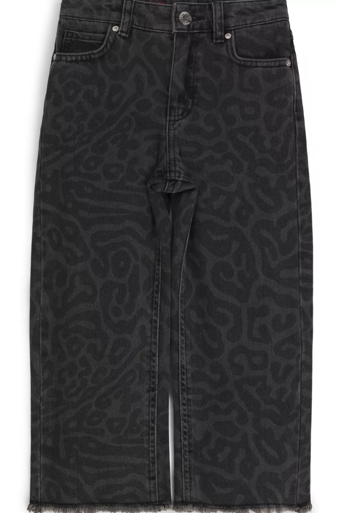 HUGO BOSS Kids' Relaxed-fit Jeans In Cheetah-print Denim Patterned Cheap