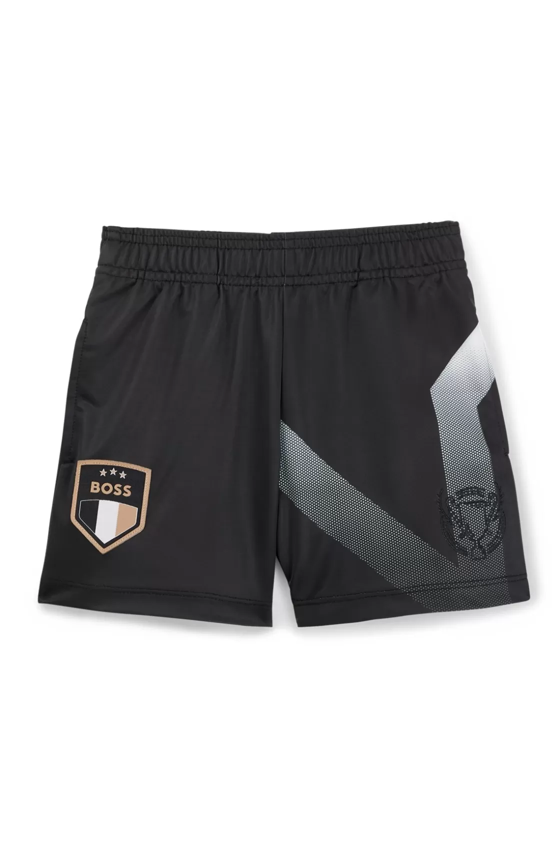 HUGO BOSS Kids' Shorts In Stretch Fabric With Degradé Artwork Black Cheap