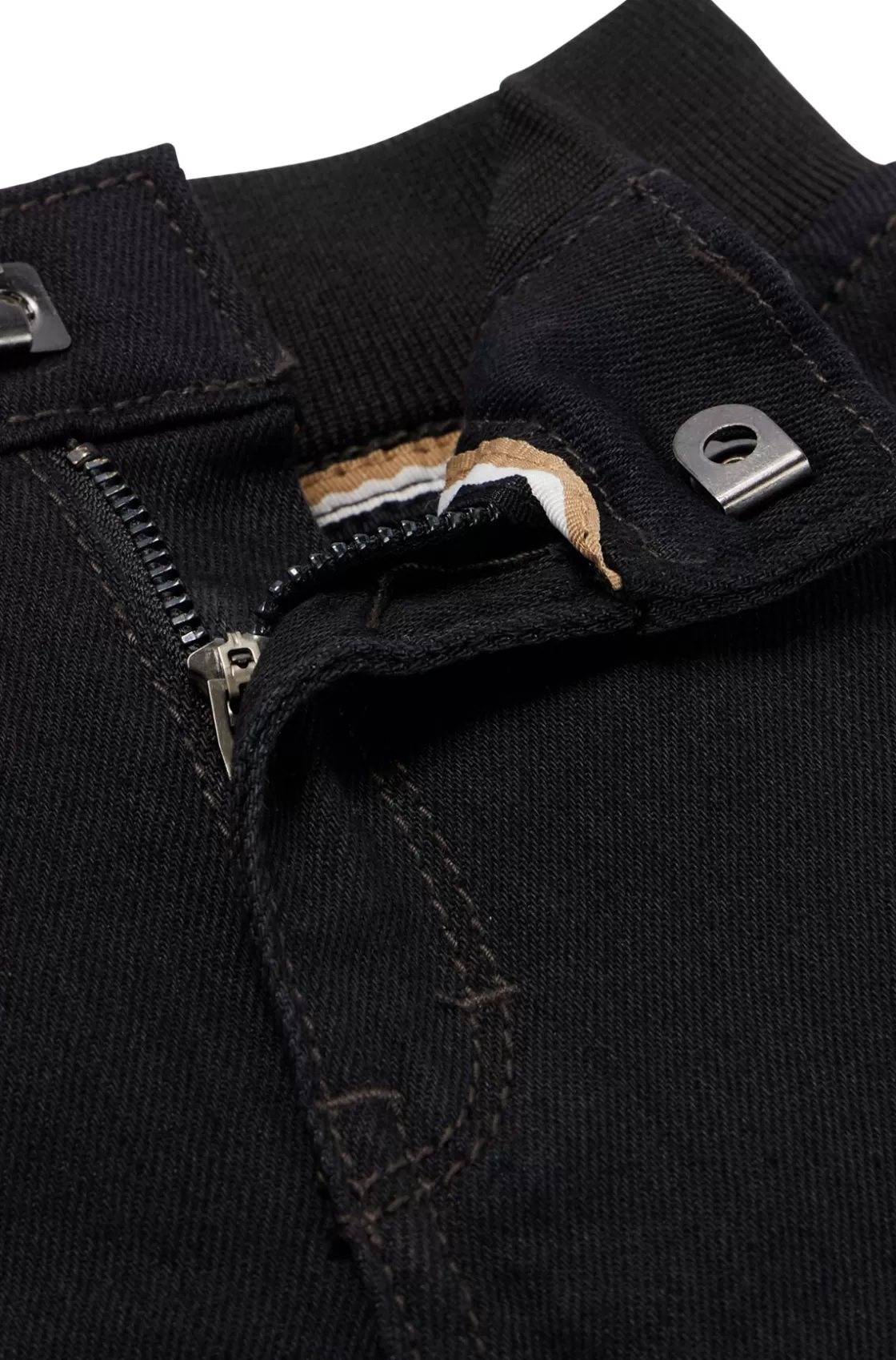 HUGO BOSS Kids' Slim-fit Jeans In Black Stretch Denim Patterned Outlet