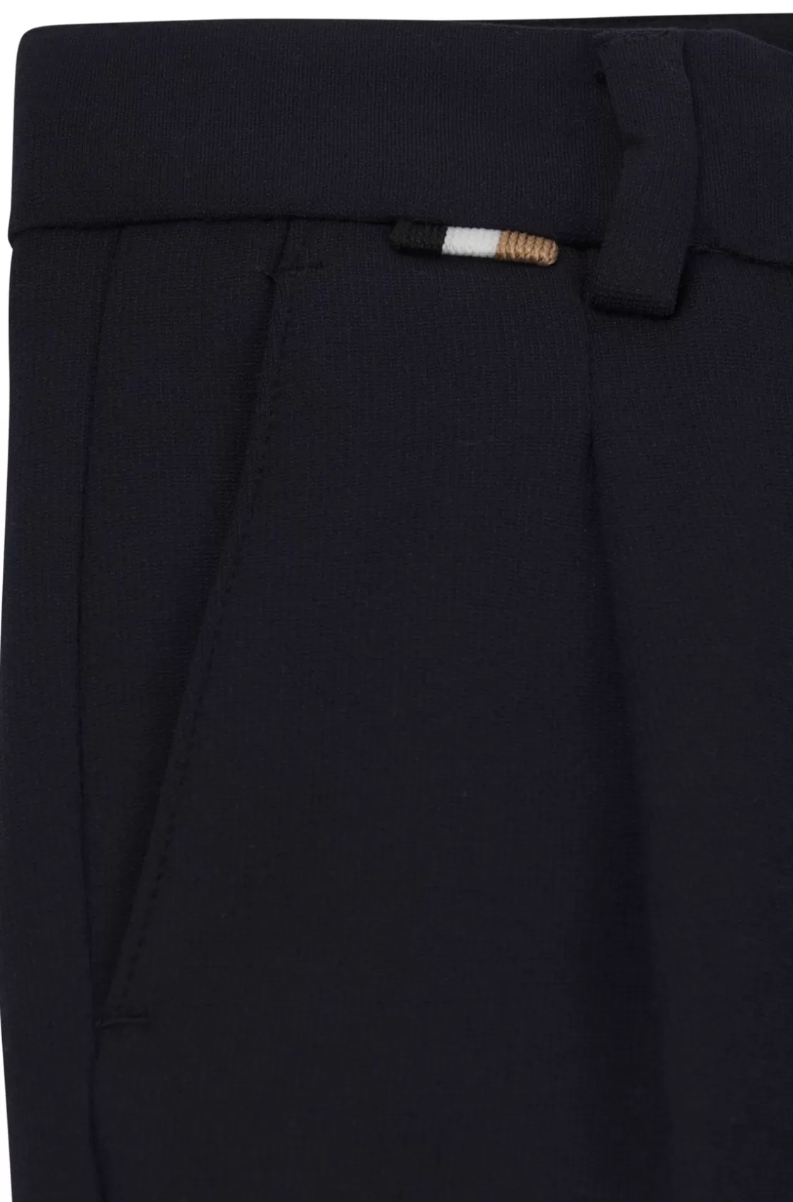 HUGO BOSS Kids' Suit Trousers In Stretch Fabric With Signature Detailing Dark Blue Discount