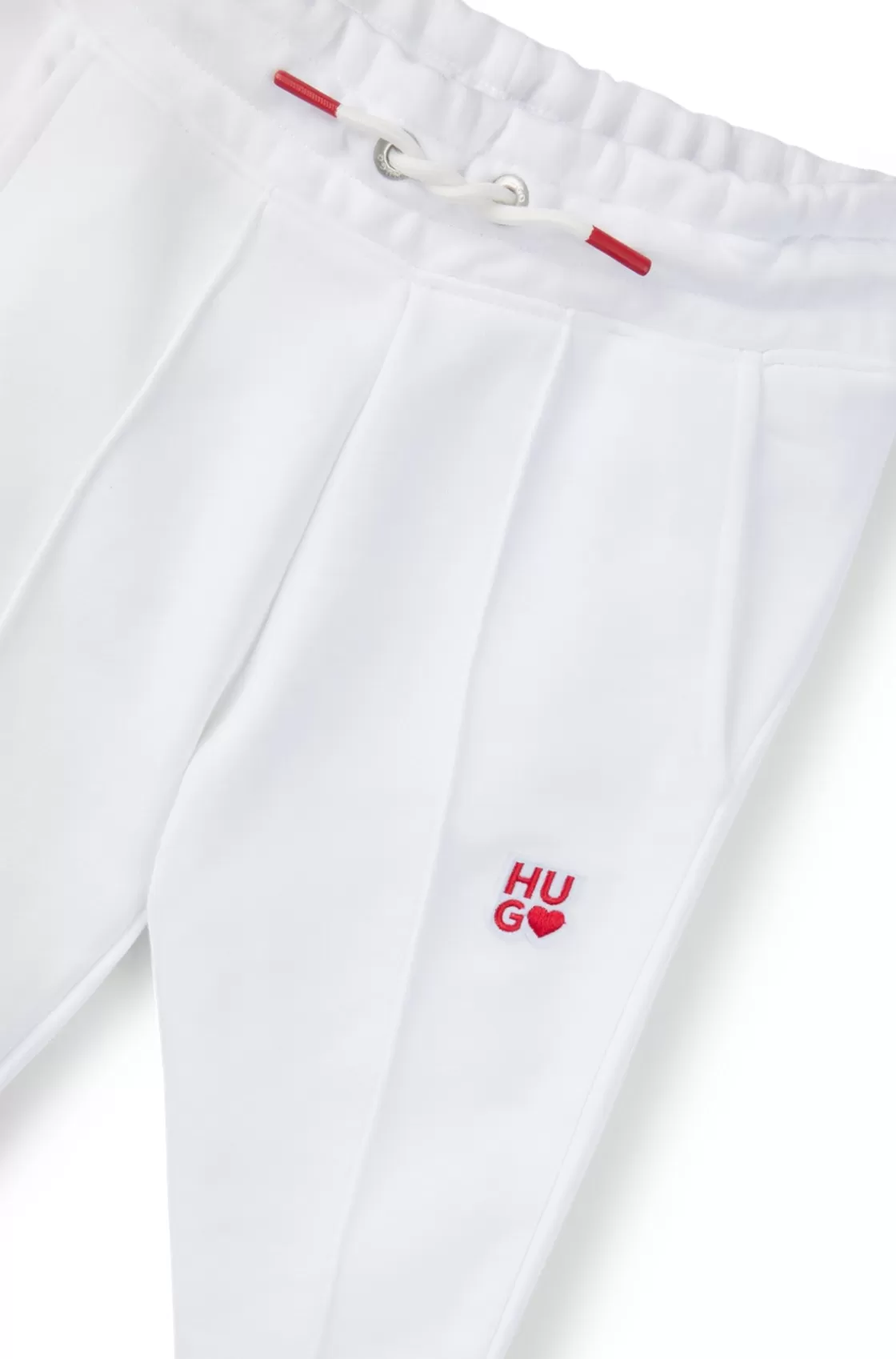 HUGO BOSS Kids' Tracksuit Bottoms In French Terry With Logo Details White Shop