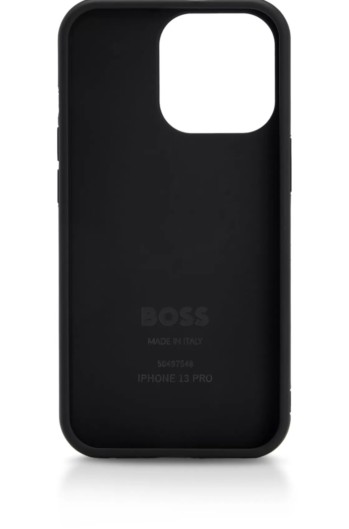 HUGO BOSS Leather-covered IPhone 13 Case With All-over Monograms Patterned Fashion