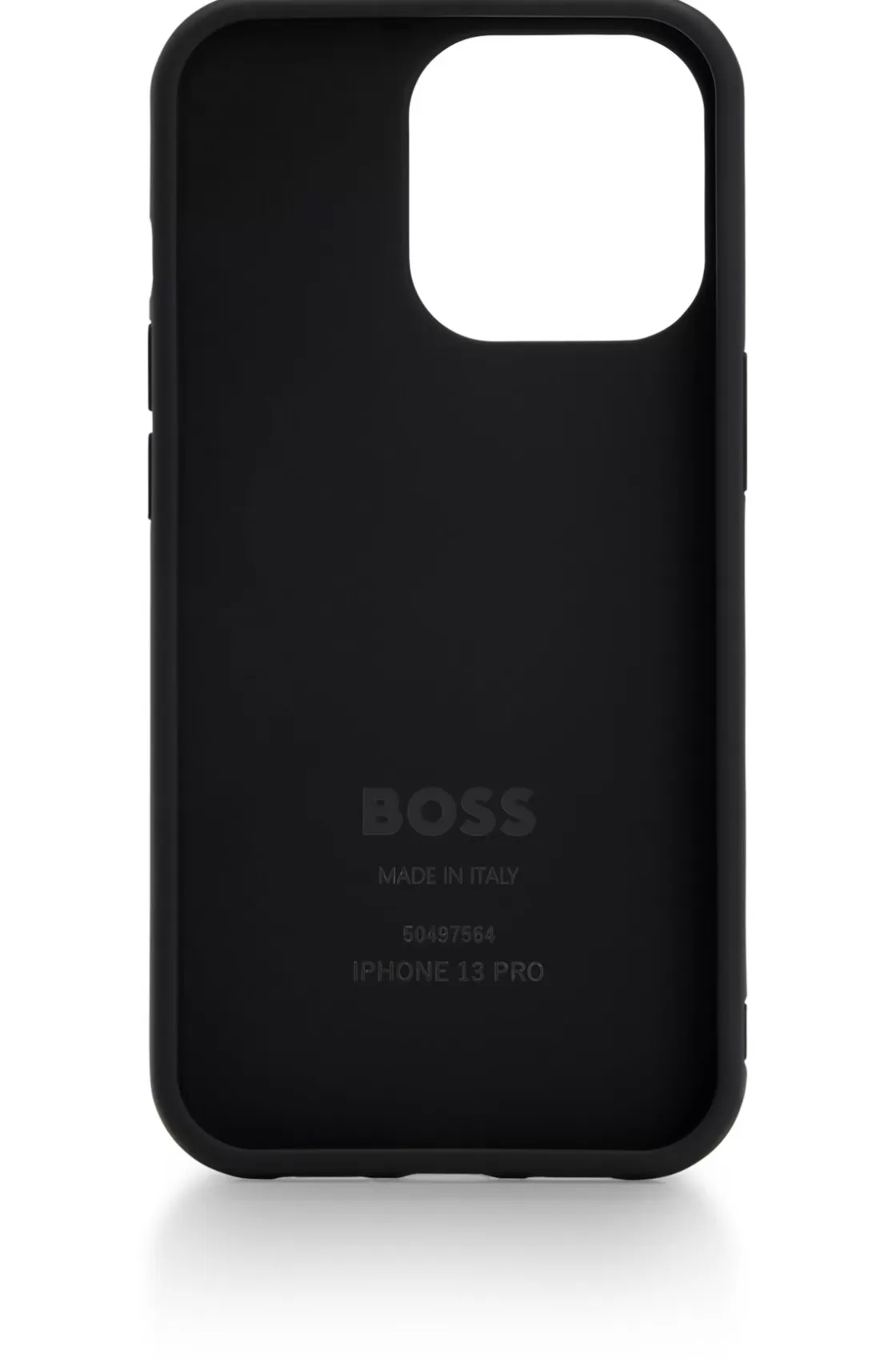 HUGO BOSS Leather-covered IPhone 13 Pro Case With Contrast Logo Black Best Sale