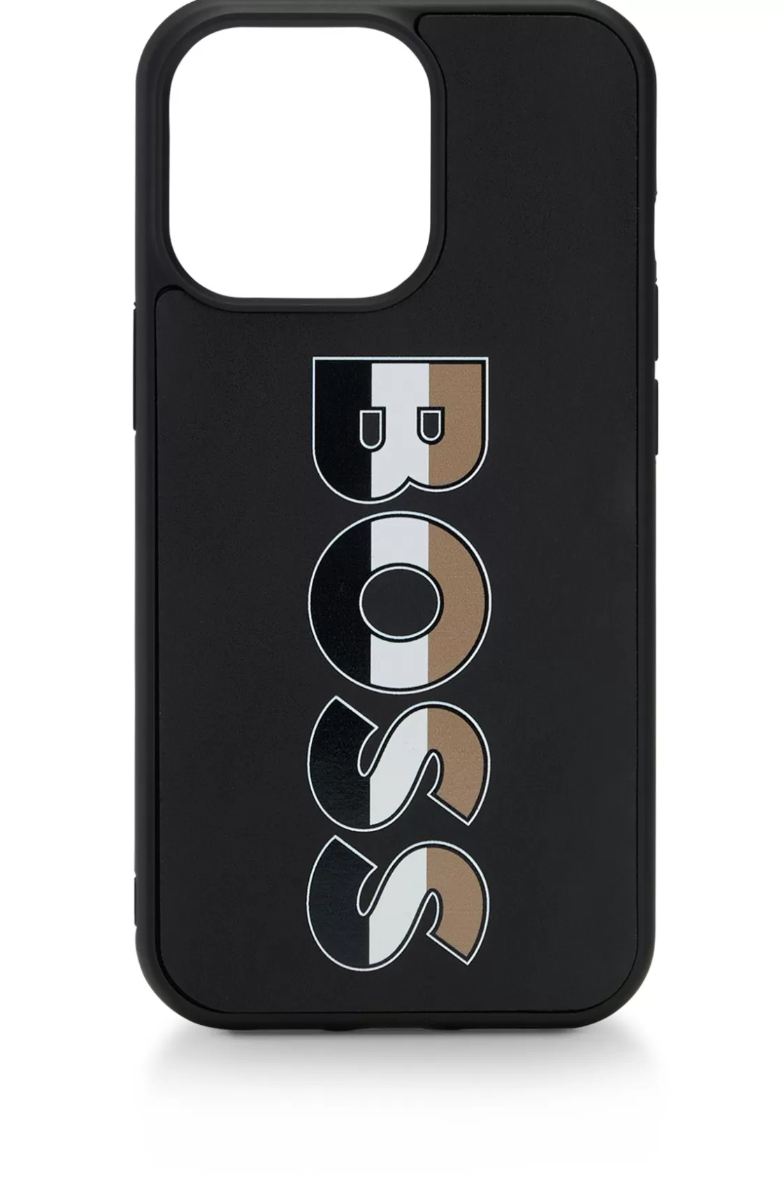 HUGO BOSS Leather-covered IPhone 13 Pro Case With Signature-stripe Logo Patterned Cheap