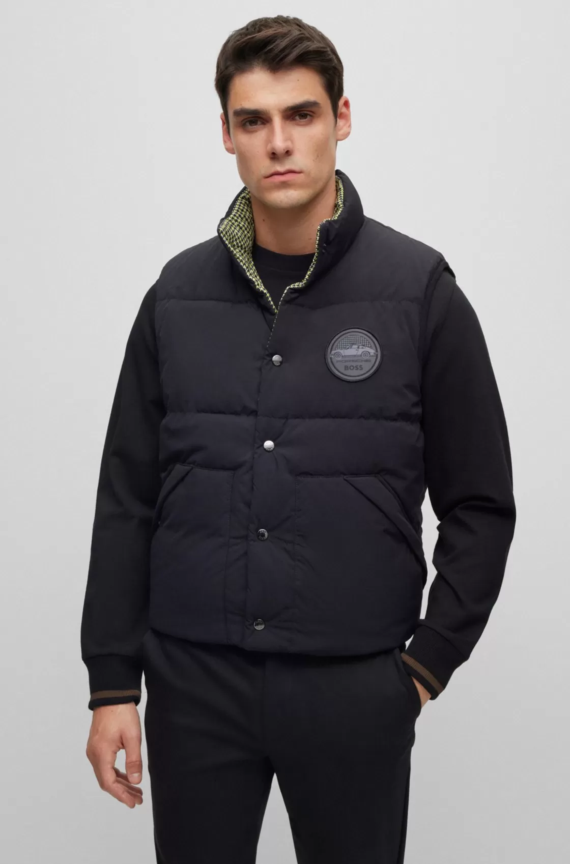 HUGO BOSS Porsche X BOSS Reversible Vest In A Regular Fit Black Sale