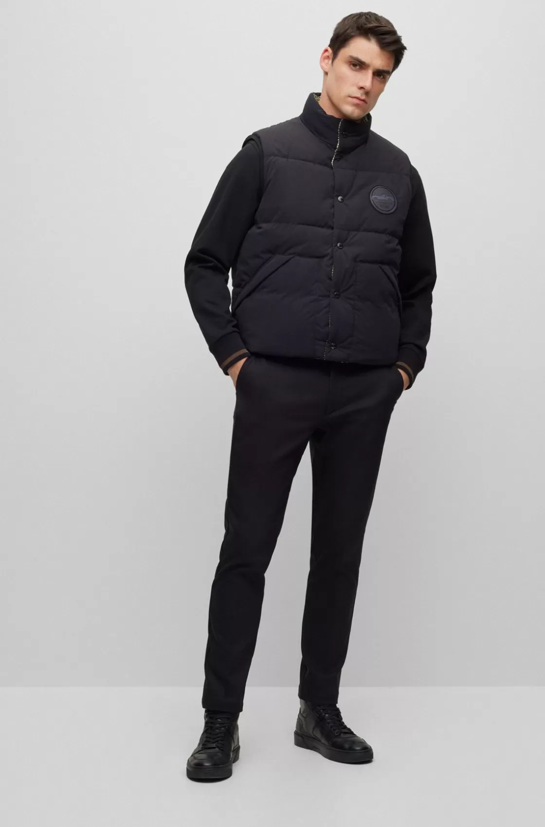 HUGO BOSS Porsche X BOSS Reversible Vest In A Regular Fit Black Sale