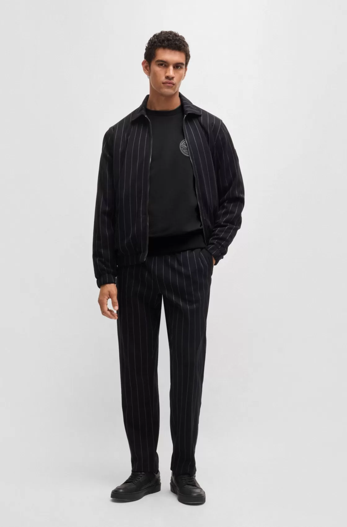 HUGO BOSS Porsche X BOSS Sweatshirt With Special Branding Black Flash Sale