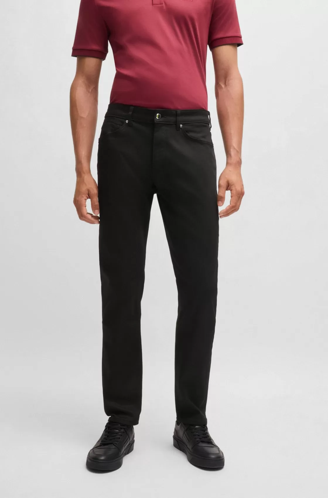 HUGO BOSS Porsche X BOSS Tapered-fit Jeans In Performance Denim Black Discount