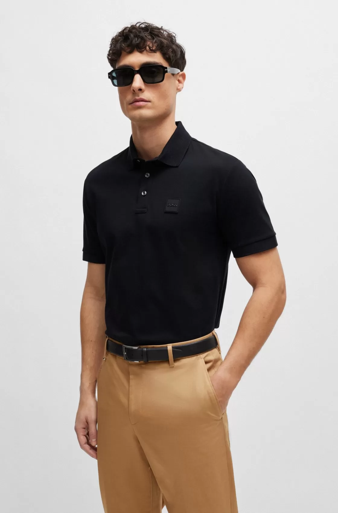 HUGO BOSS Regular-fit Polo Shirt Black Outlet