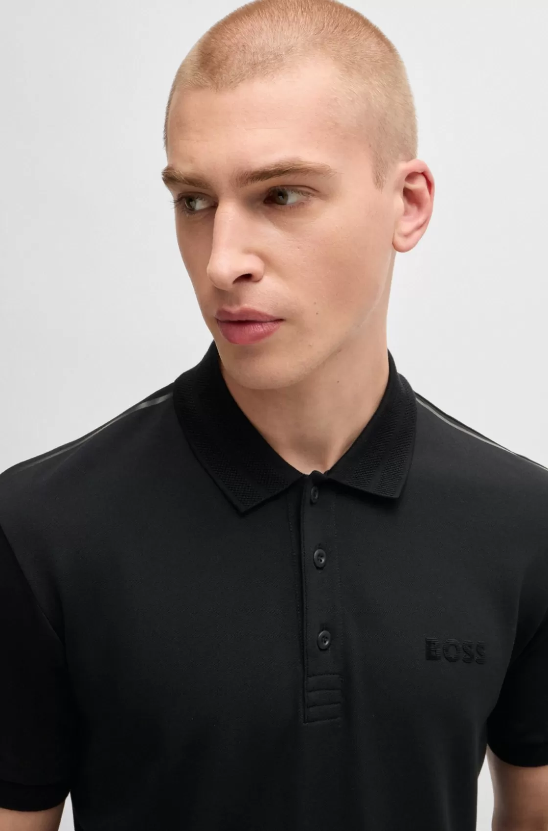 HUGO BOSS Regular-fit Polo Shirt With Logo Detail Black Fashion