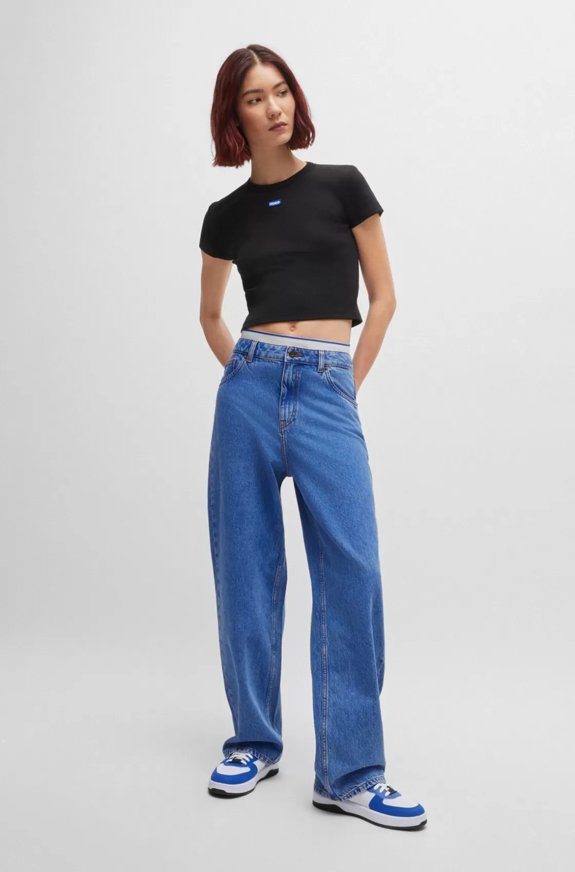 HUGO BOSS Relaxed-fit Jeans In Stonewashed Denim Blue Fashion