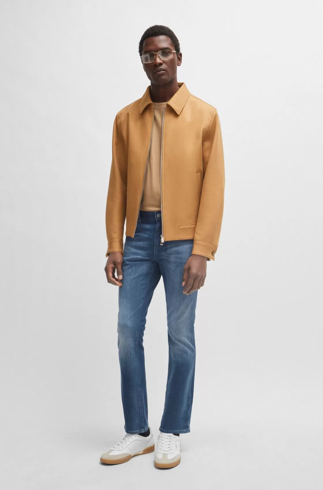 HUGO BOSS Slim-fit Jeans In Italian Cashmere-touch Denim Blue Best Sale
