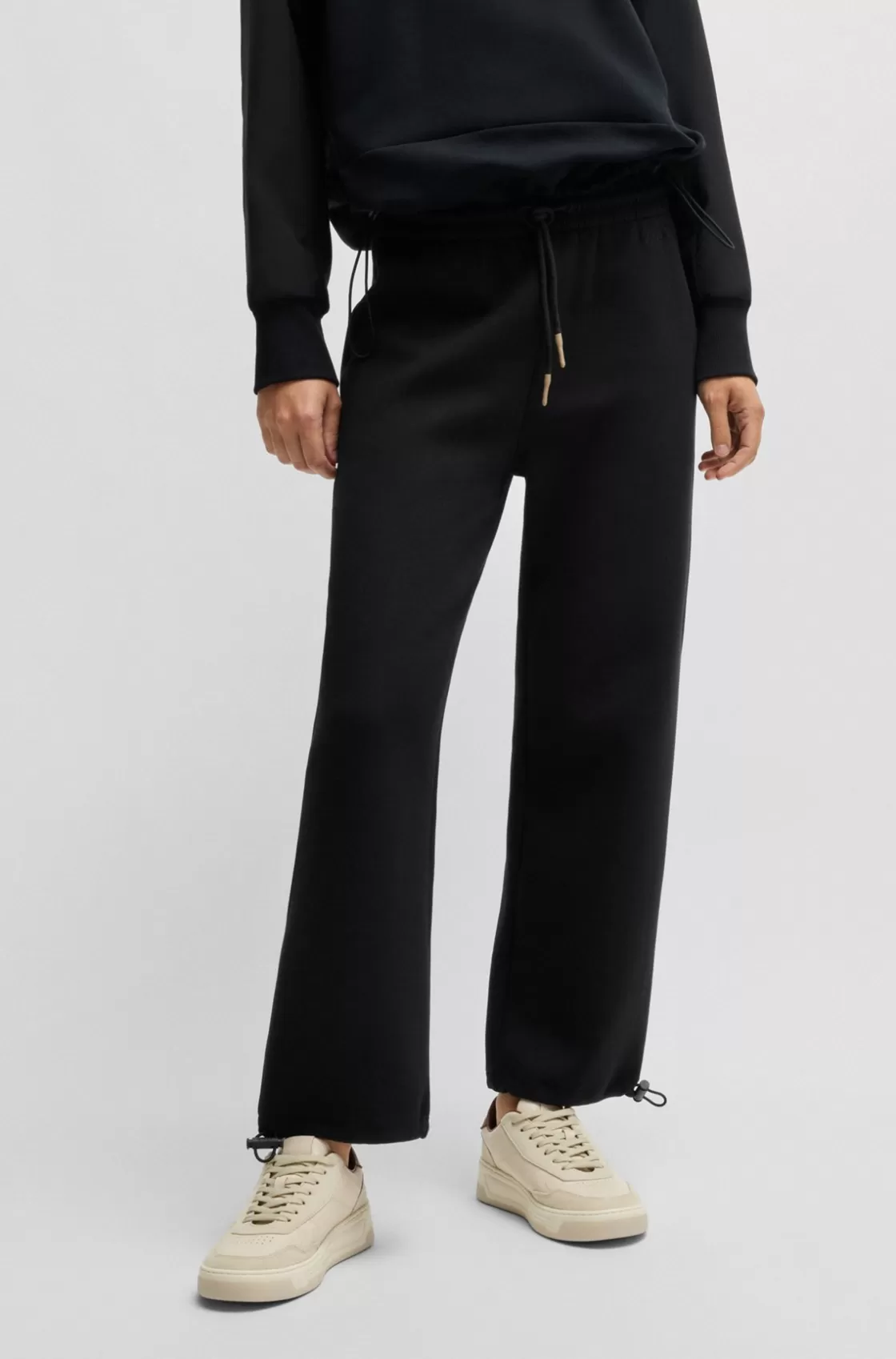 HUGO BOSS Tracksuit Bottoms With Adjustable Hems Black Best